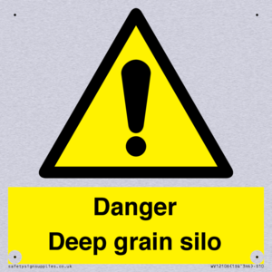 Danger Deep grain silo